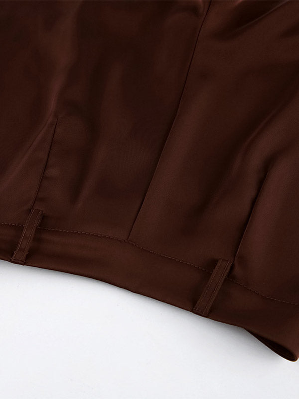 Pants Brown Raised Waist Trousers