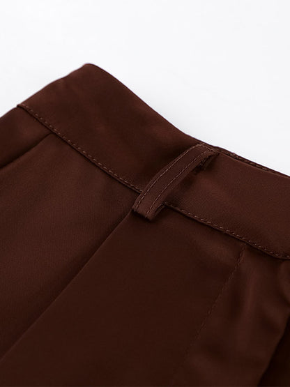 Pants Brown Raised Waist Trousers