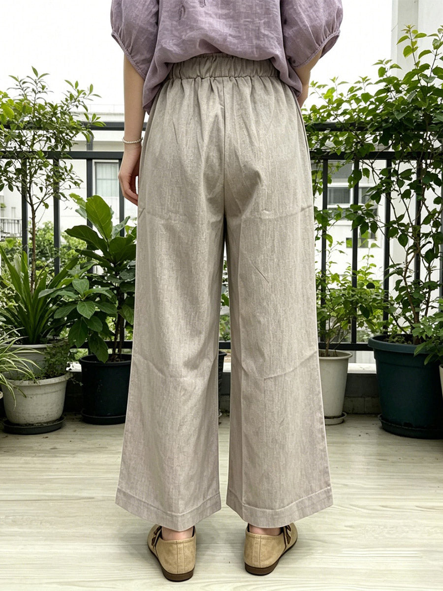 Pants Black Polyester Trousers