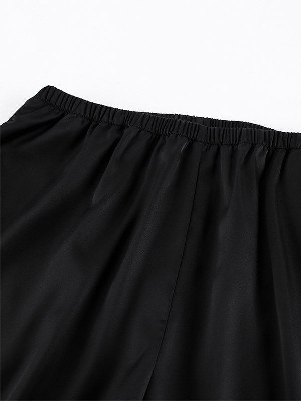Pants Black Raised Waist Trousers