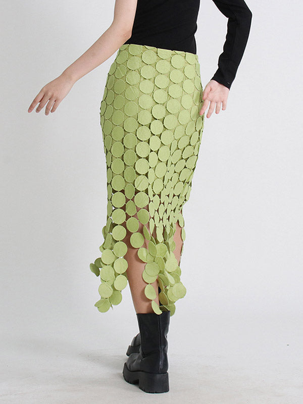 Skirts Black Raised Waist Elegant Long Women's Bottoms