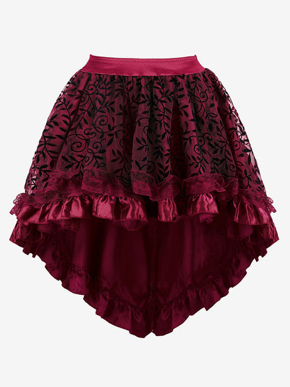 Skirts Black Tulle Raised Waist Sexy Irregular Mini Women's Bottoms