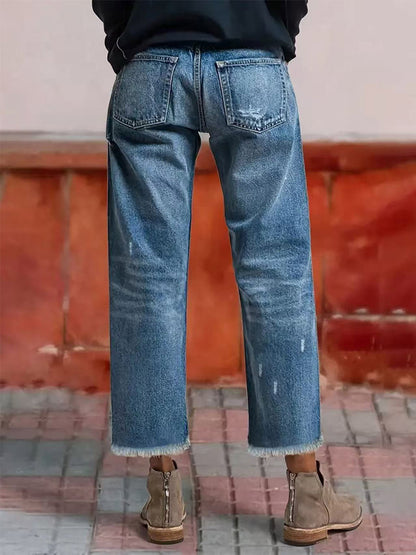 Jeans Women's Straight Charming Denim Casual Bottoms Jeans