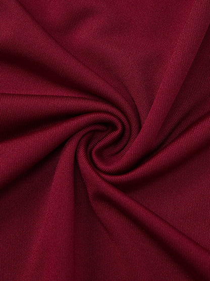Night Out Dresses Burgundy Rhinestone Criss Cross Back Ruched Bodycon Mini Club Dress