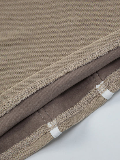Khaki Cami Top Straps Neck Chic Shaping Camis For Women