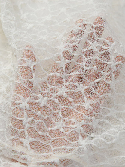 Women Mesh Lace 2 Piece Cover Up Set Long Sleeve Wrap Top Shorts Beach Outfit