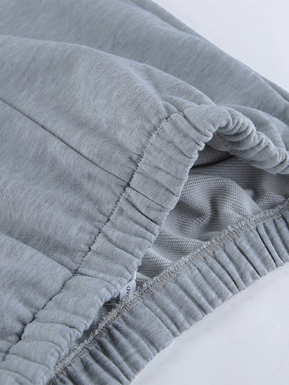 Tracksuit Set Hooded Crop Top Wide Leg Pants Soft Loungewear Women Tracksuit Set