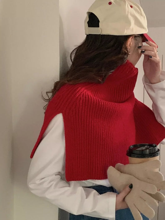 Frisco Chunky Knit Slit Scarf