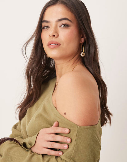 Isla Asymmetric Midi Dress
