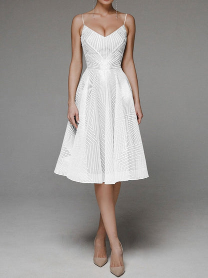 Embroidered Sleeveless Midi Dress