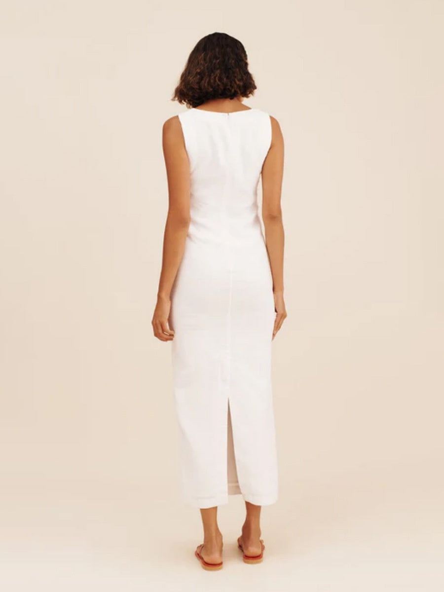 Square Collar Cotton And Linen Camisoles Leisure Temperament Maxi Dresses