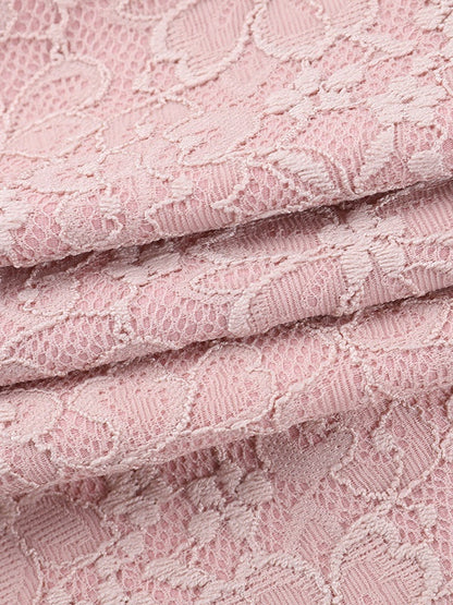 Fishbone Lace Ribbon Sexy Backless Suspender Short Dress