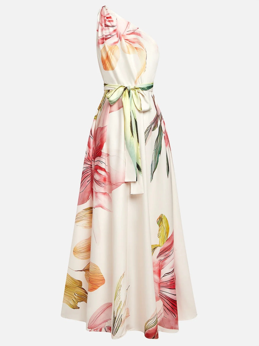 All-over Print Halter Waist Parties Vacation Maxi Dresses