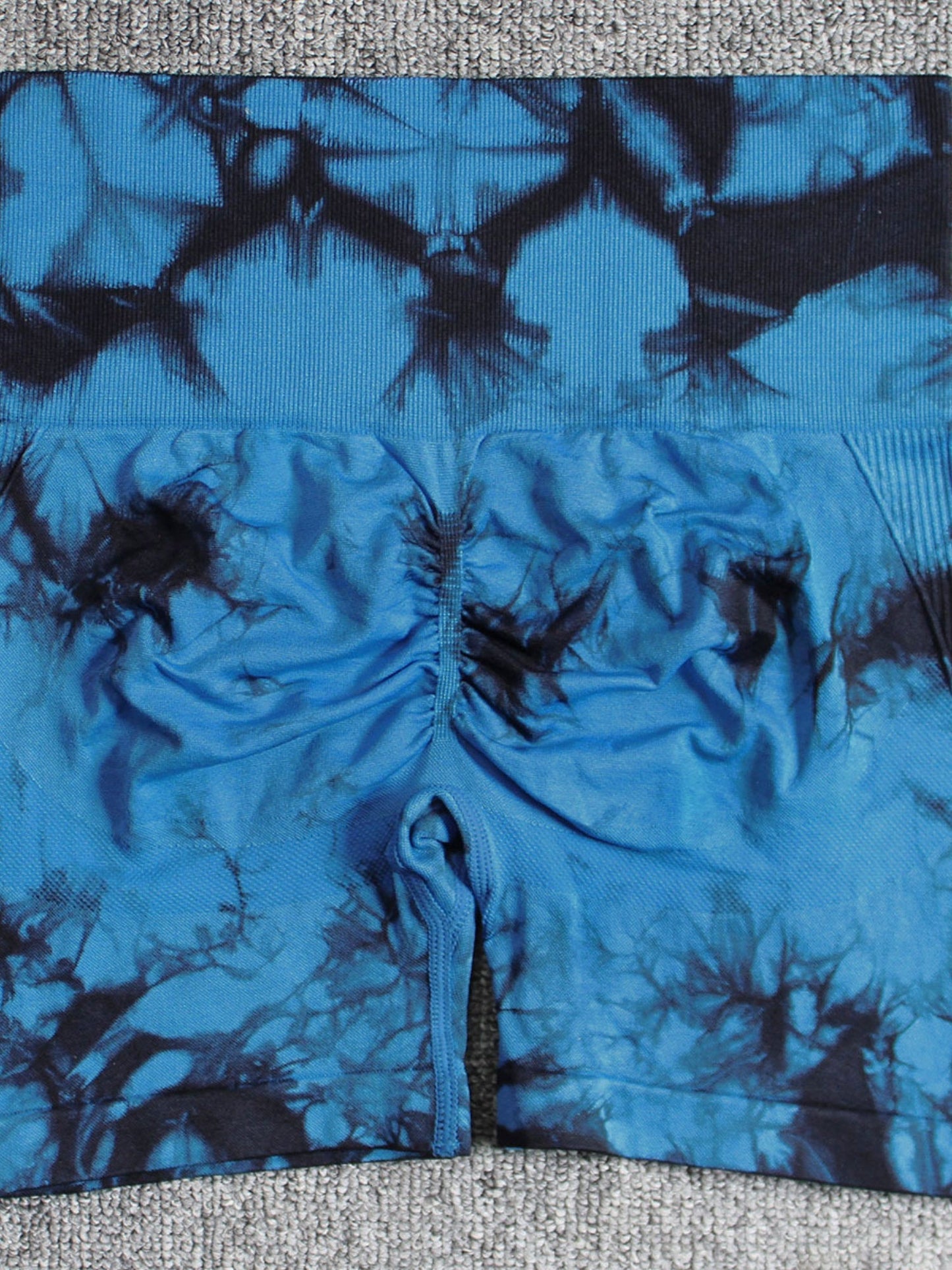 Seamless Tie-dye High-waisted, Tummy-flattening, And Butt-lifting Yoga Shorts