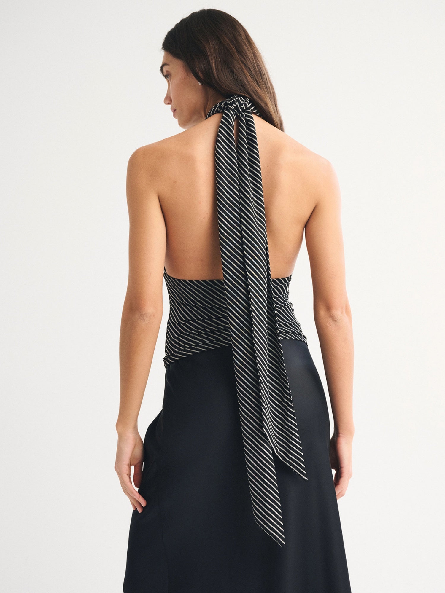 Polka Dots Neckband Cross Straps Backless Tank Tops
