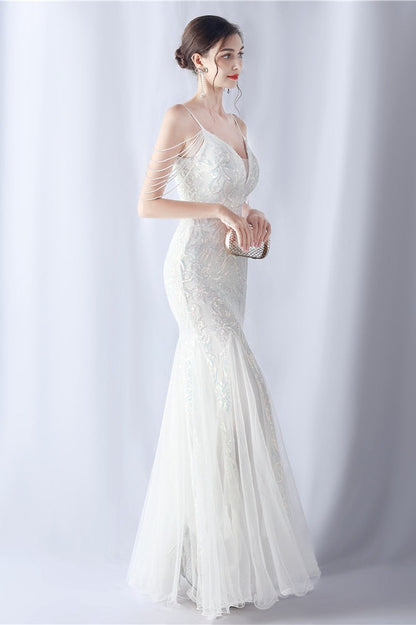 | Beaded Mesh Maxi Dress