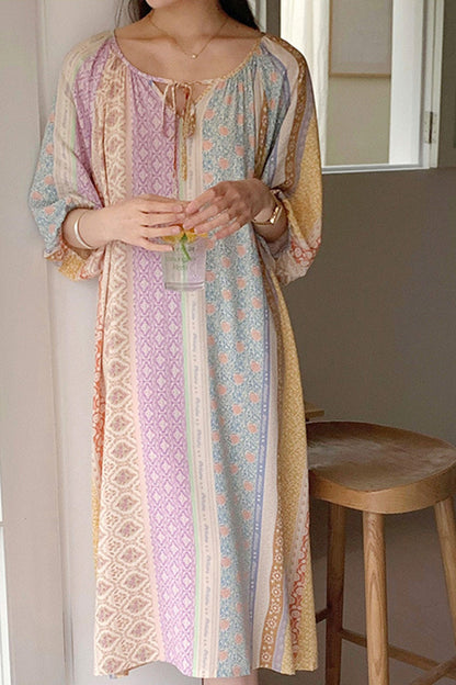 Printed Tie-up Oversize Loungewear