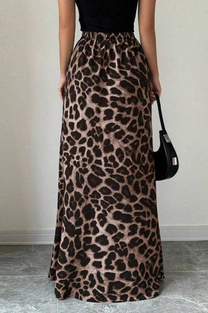 Sexy High Waist A Line Maxi Skirt