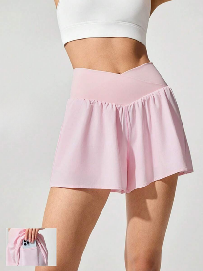 SweatProof Run Shorts Mid Waist Pockets Quick Dry