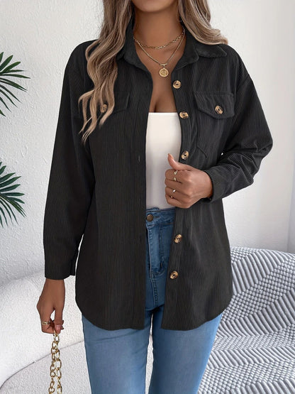 Loose-fitting Solid Color Women's Casual Shirt