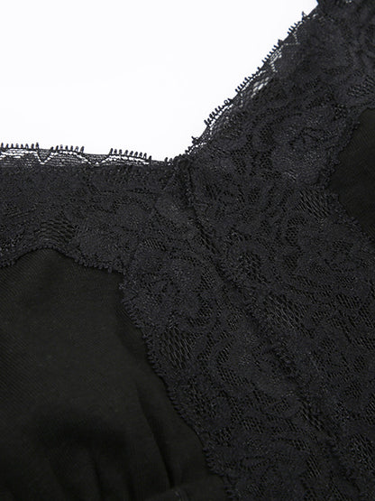 Lace stitching V Neck Cami Top