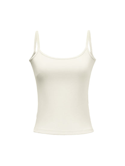 Plain Crewneck Slim Cami Top