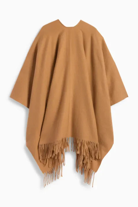 Fringed Open Poncho | Lightweight Drape