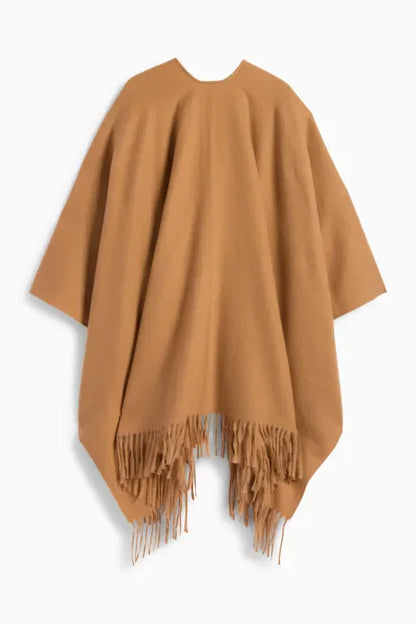 Fringed Open Poncho | Lightweight Drape