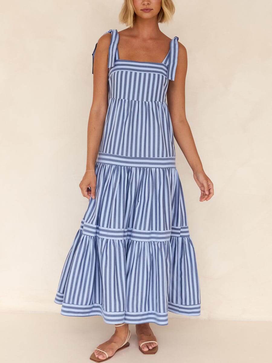 Catalina - Striped Summer Midi Dress