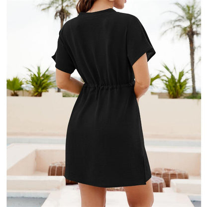 Lightweight Beach Sunscreen Chiffon Mini Dress in 4 Colors