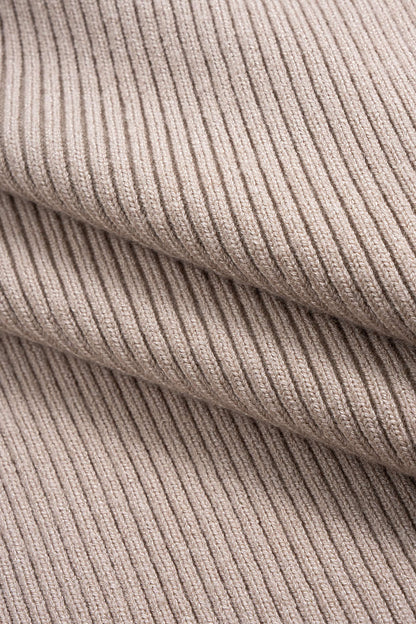 Knit Button Contrast Short-Sleeve Top