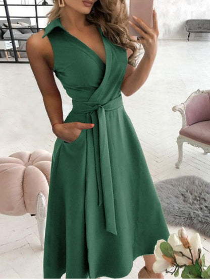 Long-sleeved V-neck Printed Bodycon Midi Dress With Irregular Design