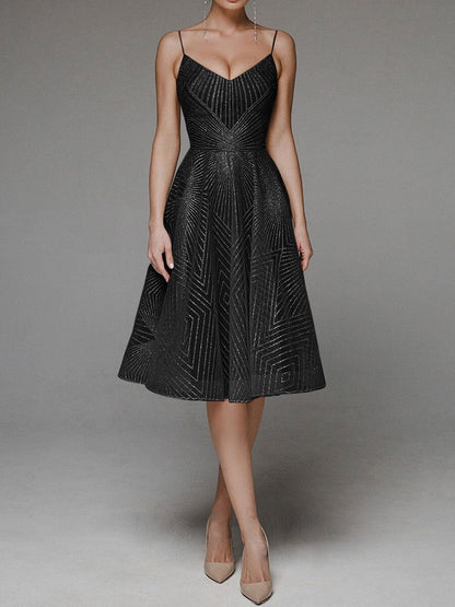 Embroidered Sleeveless Midi Dress