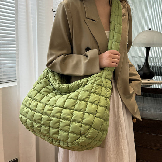 Margovil Lightweight Quilted Grid Puffer Tote Bag