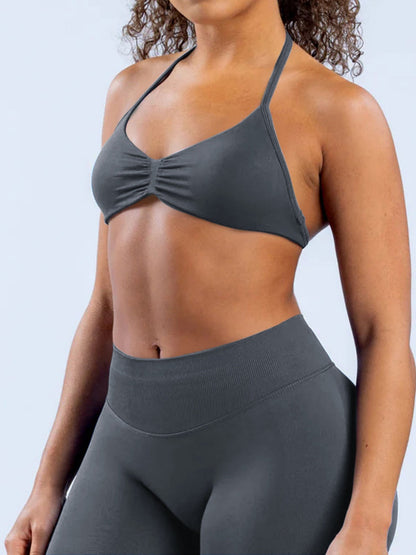 Seamless Halter Bra Beautiful Back Yoga Underwear Vest