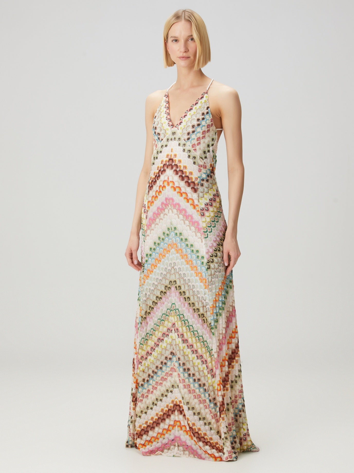 Colorful Crochet Lace Camisole Maxi Dress