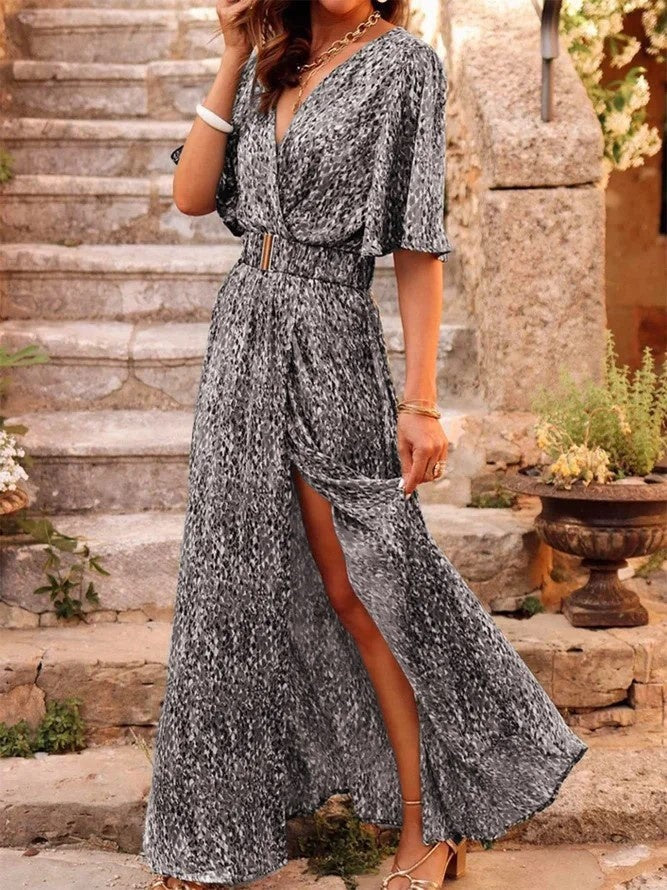 Floral Print Slimming Long Dress
