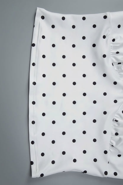 Sexy Polka Dot Cami Fitted Skirt Set