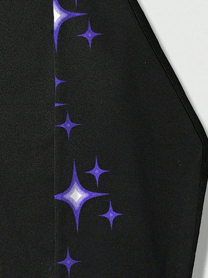 Star Print Oversized Hoodie
