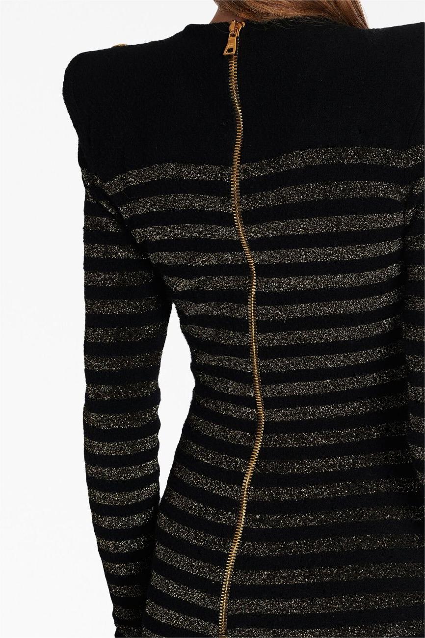 Jersey Stripe Long Sleeve Mini Dress
