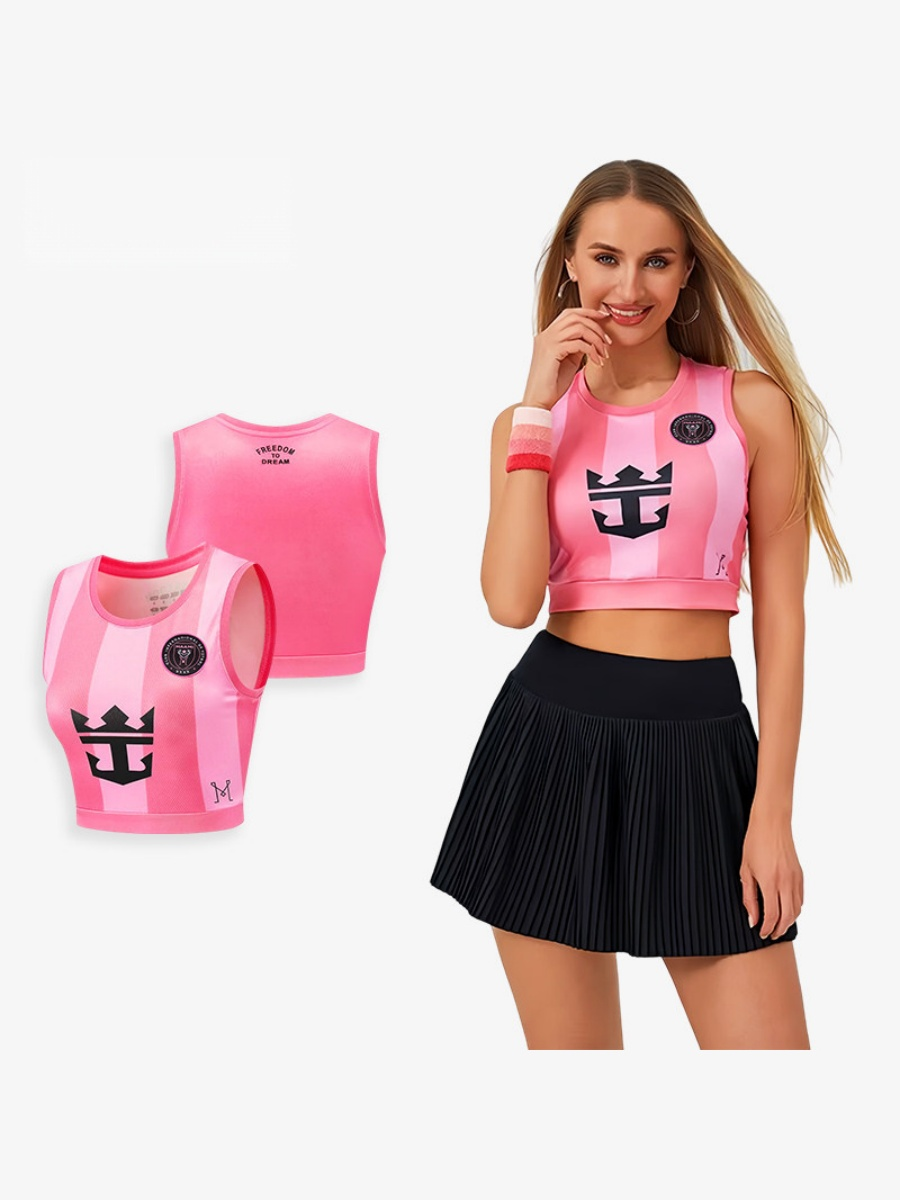 World Cup Football Babes' Crop Top Jersey – Short-Sleeve Sports Tank