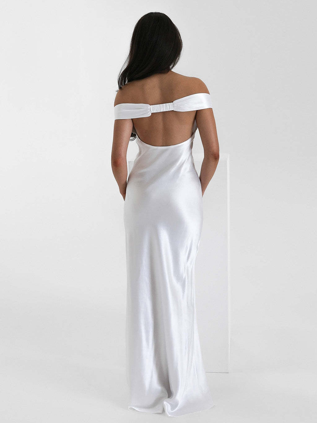Mermaid Satin Off-shoulder Long Dress