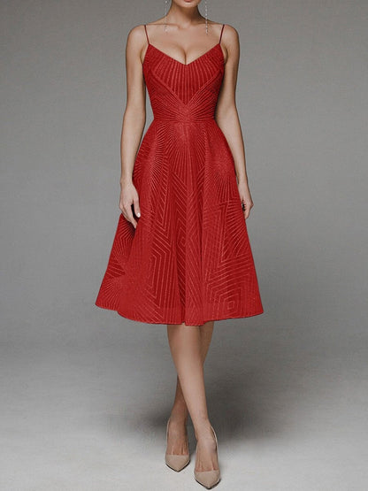 Embroidered Sleeveless Midi Dress