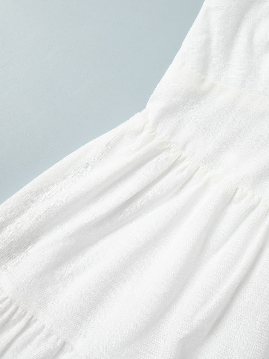 Pure Cotton Sexy Backless Exclusive Beach Mini&Short Dresses