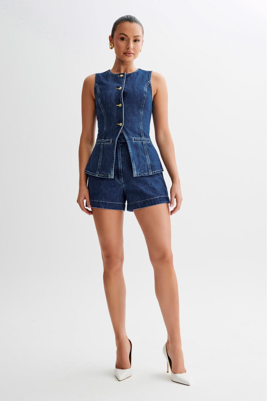 REBECCA | DENIM TOP + FREE SHORT