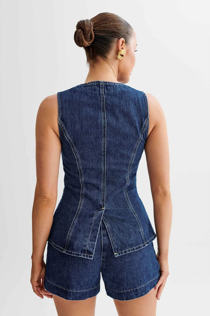 REBECCA | DENIM TOP + FREE SHORT