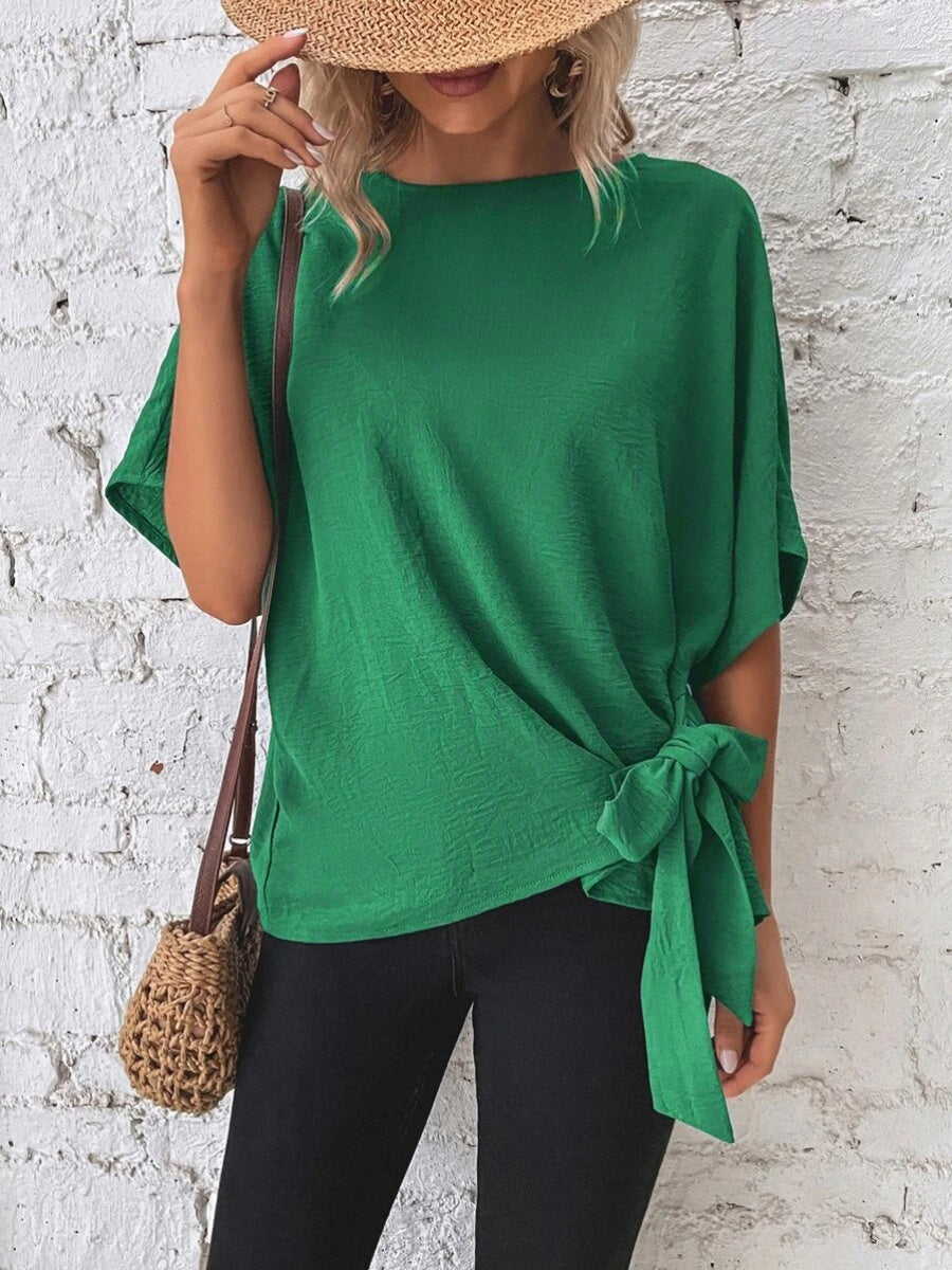 Batwing Sleeve Loose Casual Short-sleeved T-shirt