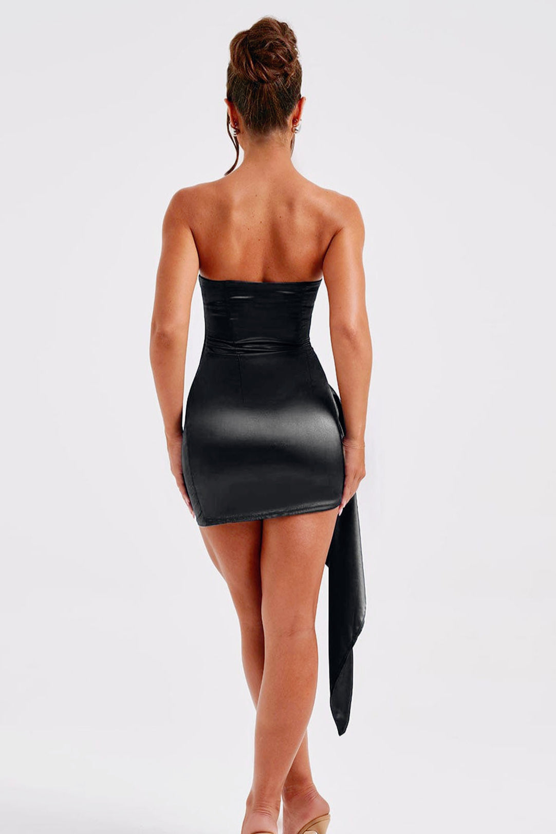 Strapless Bodycon Pencil Silk Dress