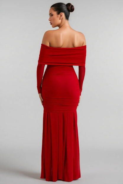 Mylesa Red 3D Floral Maxi Dress