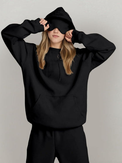 Pocket Solid Color Hoodies